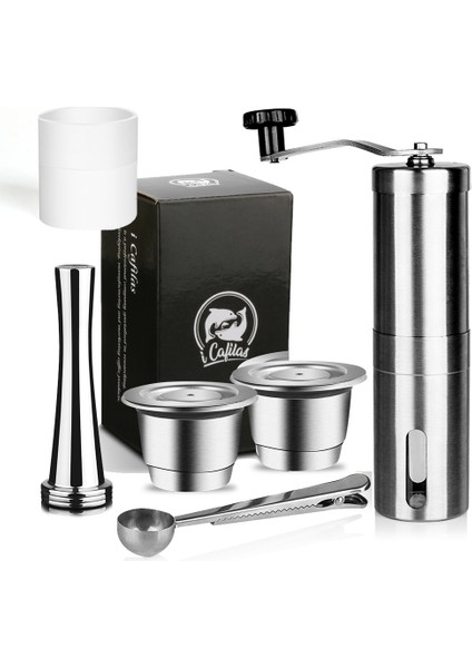 1 Bardak 1kurcalama Stili Nespresso Paslanmaz Çelik Espresso Fincanları Için Yeniden Kullanılabilir Kahve Kapsülü Doldurulabilir Kahve Kapsülleri Sabotaj Dozaj Halkalı Kapsül (Yurt Dışından)
