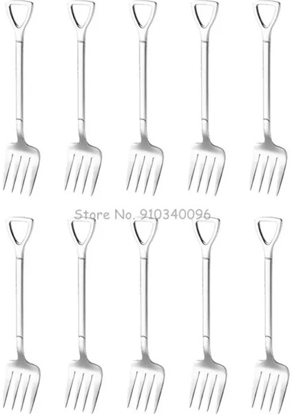 Sj Tarzı 410 Malzeme 10 Adet Yaratıcı Kürek Çatal Kaşık Paslanmaz Çelik Çatal Dondurma Tatlı Kahve Kaşığı Meyve Çatalı Çay Kaşığı Karıştırma Kaşığı (Yurt Dışından)