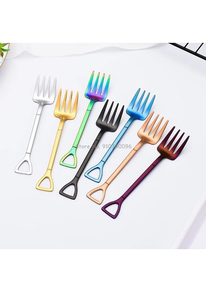 Sj Tarzı 410 Malzeme 10 Adet Yaratıcı Kürek Çatal Kaşık Paslanmaz Çelik Çatal Dondurma Tatlı Kahve Kaşığı Meyve Çatalı Çay Kaşığı Karıştırma Kaşığı (Yurt Dışından) fırsatları