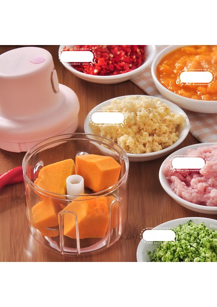 Pembe Tarzı 250 ml Pembe USB Kablosuz Elektrikli Sarımsak Ezici Sağlam Pres Kıyma Sebze Biber Kıyma Makinesi Gıda Parçalayıcı Mutfak Gereçleri (Yurt Dışından) modelleri