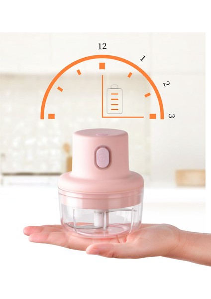 Pembe Tarzı 250 ml Pembe USB Kablosuz Elektrikli Sarımsak Ezici Sağlam Pres Kıyma Sebze Biber Kıyma Makinesi Gıda Parçalayıcı Mutfak Gereçleri (Yurt Dışından) indirimleri
