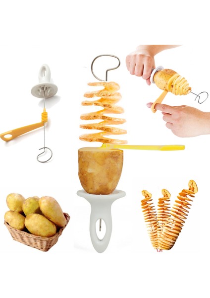 10 Adet Tarzı Spiral Döndür Patates Dilimleme Kesici Salatalık Sebze Spiralizer Kesici Patates Dilimleme Barbekü Yeniden Kullanılabilir Mutfak Aksesuarları Alet (Yurt Dışından) fırsatları