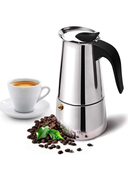 600ML Tarzı Paslanmaz Çelik Moka Cezve Espresso Percolator Taşınabilir Kahve Makinesi Pot Percolator Içecek Aracı Cafetiere Latte Stovetop (Yurt Dışından) indirimleri