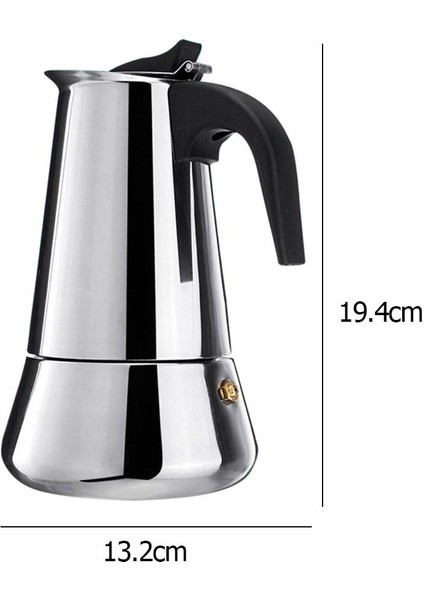 300ML Tarzı Paslanmaz Çelik Kahve Makinesi Cezve Moka Pot Şofben Kahve Makineleri Su Isıtıcısı Kahve Bira Latte Percolator Soba Kahve Araçları (Yurt Dışından)
