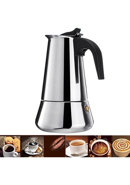 300ML Tarzı Paslanmaz Çelik Kahve Makinesi Cezve Moka Pot Şofben Kahve Makineleri Su Isıtıcısı Kahve Bira Latte Percolator Soba Kahve Araçları (Yurt Dışından)