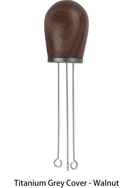 T Ceviz Tarzı Masif Ahşap Saplı Iğne Kahve Tamper Kahve Sabotaj Dağıtıcı Düzleştirici Alet Iğne Tipi Kahve Tozu Dağıtıcı (Yurt Dışından)