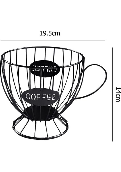 Siyah Bir Stil Nespresso Kapsül Tutucu Kahve Kupa Bardak Kaleci Evrensel Kahve Fincanı Set Ev Cafe Otel Için Depolama Sepeti Mutfak Organizatör (Yurt Dışından)