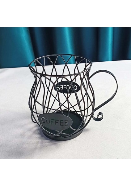 Siyah Bir Stil Nespresso Kapsül Tutucu Kahve Kupa Bardak Kaleci Evrensel Kahve Fincanı Set Ev Cafe Otel Için Depolama Sepeti Mutfak Organizatör (Yurt Dışından)