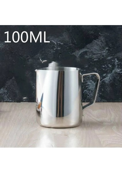 100ML Stili Eworld Paslanmaz Çelik Süt Köpürtme Sürahisi Espresso Kahve Kupa Sürahi Barista Craft Kahve Cappuccino Bardak Latte Pot (Yurt Dışından)