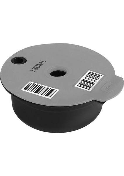 Gri Stil 180ML Yeniden Kullanılabilir Kahve Kapsül Podları Nespresso Kahve Kapsülü Pod Slicone Kapak Bosch Tassimo ml ile Uyumlu (Yurt Dışından)
