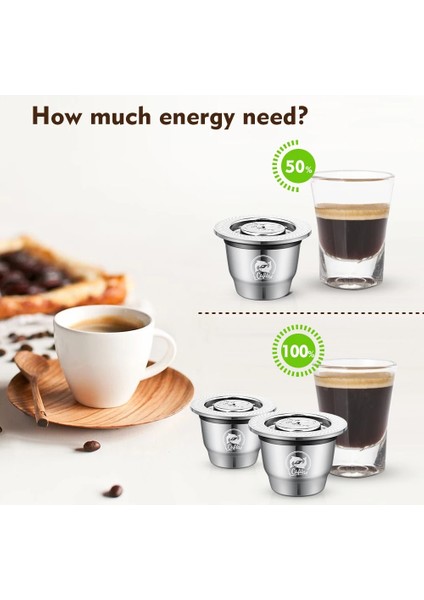 Bej Tarzı Icafilasfor Nespresso Yeniden Kullanılabilir Inox 2'si 1 Arada Kullanım Doldurulabilir Kapsül Crema Espresso Yeniden Doldurulabilir Nespresso (Yurt Dışından) indirimleri