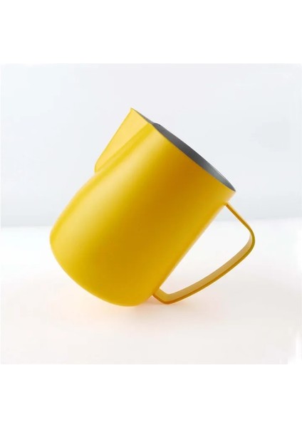 Sarı Stil 600ML Süt Sürahisi L Paslanmaz Çelik Köpük Sürahi Çekme Çiçek Fincan Kahve Süt Köpürtücü Latte Art Süt Köpüğü Aracı Coffeware (Yurt Dışından)