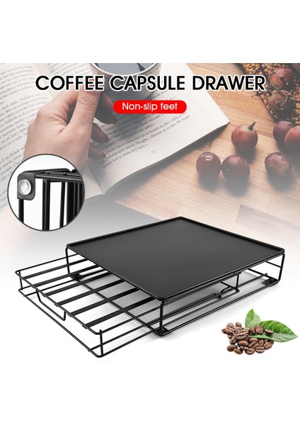Siyah Stil 40 Bölme Kahve Çekmeceleri Kapsül Tutacağı Saklama Standı Pratik Nespresso Kahve Kapsülleri Deposu Soporte Kapsül Nespresso (Yurt Dışından) fiyatları