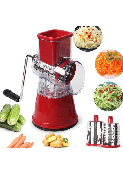 Stil1-Yeşil Stil Manuel Sebze Kesici Üçü Bir Arada Patates Peynir Mutfak Aracı Çok Fonksiyonlu Yuvarlak Dilimleme Kıyma Makinesi Döner Rende Mutfak (Yurt Dışından) fırsatları