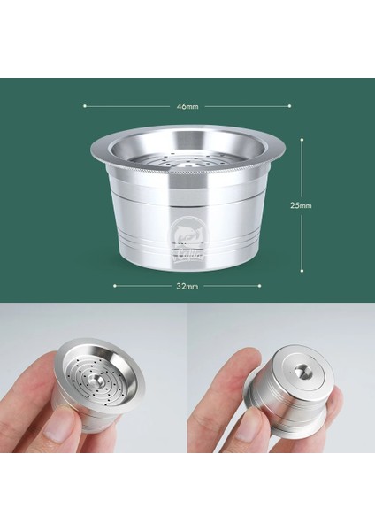 Ordu Yeşili Tarzı Icafilas Paslanmaz Çelik Yeniden Kullanılabilir Cafissimo Kahve Kapsülü Cafeteira Filtre, Caffitaly ve Tchibo Klasik Makineler Için Uygundur (Yurt Dışından) fiyatları