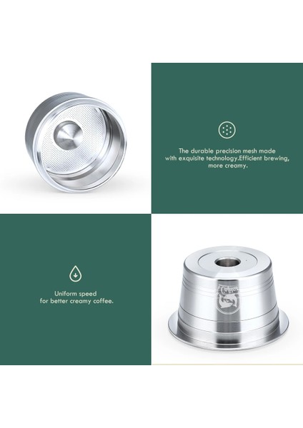 Ordu Yeşili Tarzı Icafilas Paslanmaz Çelik Yeniden Kullanılabilir Cafissimo Kahve Kapsülü Cafeteira Filtre, Caffitaly ve Tchibo Klasik Makineler Için Uygundur (Yurt Dışından) modelleri