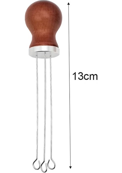 H Iğne Stili Masif Ahşap Saplı Iğneli Kahve Tamper mm Kahve Tamperleri Distribütör Leveler Aracı Toz Iğne Tipi (Yurt Dışından)