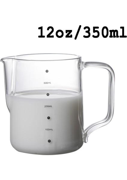 350ML-CAM Tarzı Kahve Latte Süt Köpürtme Sürahisi Süt Köpürtücü Sürahi Paslanmaz Çelik Sürahi Espresso Barista Sürahi Süt Tenceresi Kahve Aksesuarları (Yurt Dışından)