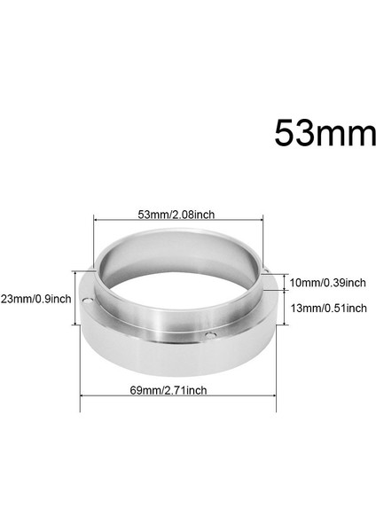 53 mm Gümüş Yüzük Stili Filtre Kahve Portafiltre Fincan mm Filtre Sepeti Kahve Kaşığı Dozaj Halkası Fırça Süt Fincan Havlu Mat Aksesuarlar (Yurt Dışından)