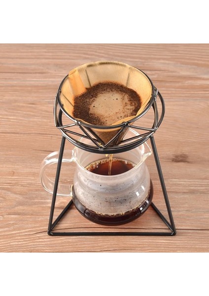 A02 Stili El Damla Dökme Kahve Bira Tutacağı Metal V60 Filtre Tutucu Raf Silikon Paspas Seti Barista Kahve Filtre Rafı Aksesuarları (Yurt Dışından)