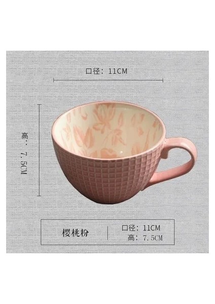 No.17 Stili Renkli Seramik El Boyalı Kahve Fincanı Yaratıcı Vintage Kupalar Cafe Bar Malzemeleri Kabartmalı Kişilik Kahvaltı Fincan Kupa (Yurt Dışından)