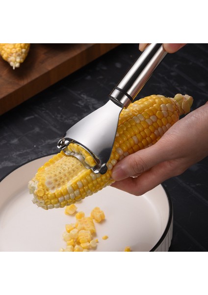 Bir Stil Paslanmaz Çelik Mısır Striptizci Ev Mutfak Mısır Harman Striptizci Soyucu Mısır Kerneler Soyucu Meyve Sebze Mutfak Aksesuarı (Yurt Dışından) fırsatları