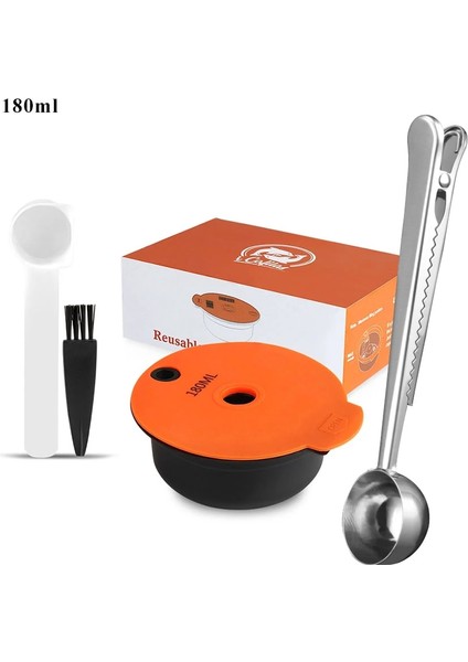 180ML-SS Tarzı Icafilasml Doldurulabilir Espresso Kahve Makinesi Bosch Makinesi Için Kapsüller Tassimo Yeniden Kullanılabilir Filtre Kahve Pod Çevre Dostu (Yurt Dışından)
