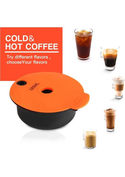 180ML-SS Tarzı Icafilasml Doldurulabilir Espresso Kahve Makinesi Bosch Makinesi Için Kapsüller Tassimo Yeniden Kullanılabilir Filtre Kahve Pod Çevre Dostu (Yurt Dışından)