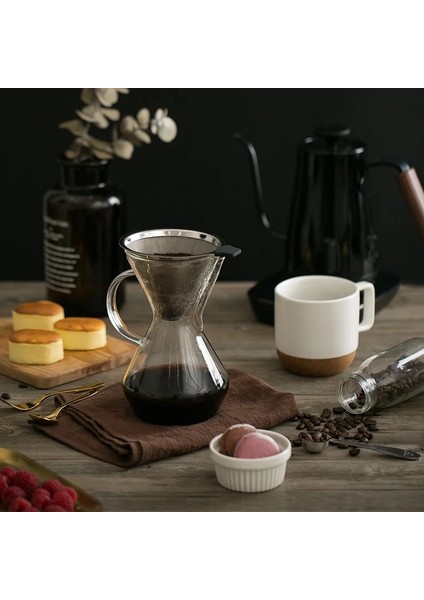 Yeniden Kullanılabilir Paslanmaz Çelik Kahve Filtresi Pratik Damla Kahve Filtresi Dayanıklı Cezve Filtresi Huni Izgara Kahve Araçları (Yurt Dışından) fiyatları