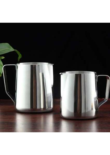 350ML Tarzı Mutfak Paslanmaz Çelik Süt Köpürtme Sürahisi Espresso Kahve Sürahi Barista Craft Kahve Latte Süt Köpürtme Sürahi Sürahi Aracı (Yurt Dışından)