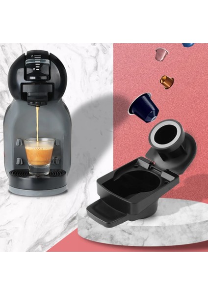 Resim Stili Olarak Nespresso Yeniden Kullanılabilir Kahve Makinesi Aksesuarları Için Kapsül Adaptörü Kapsüller Dolce Gusto Kahve Aracı ile Uyumlu Dönüştürme (Yurt Dışından)