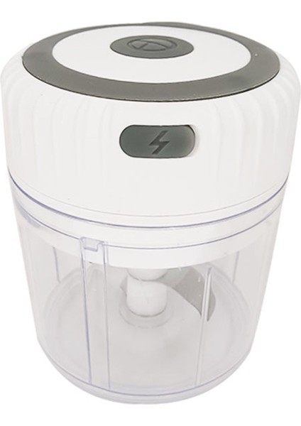 B-BEYAZ-250ML Tarzı ml Mini Elektrikli Sarımsak Kıyıcı USB Şarj Zencefil Ezici Makinesi Sağlam Dayanıklı Biber Sebze Kırıcı Mutfak Aracı (Yurt Dışından)