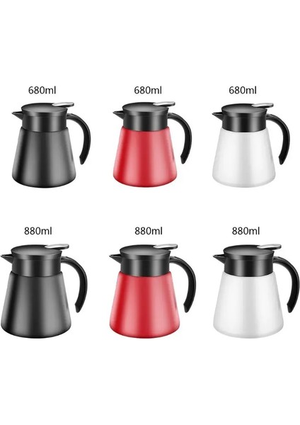 Beyaz 880ML Stili ml Paslanmaz Çelik Çift Duvar Termos Yalıtımlı Cezve Termos Süt Çay Su Sürahi Su Isıtıcısı (Yurt Dışından) modelleri