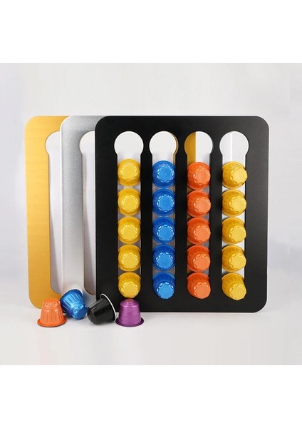 24 Nespresso Siyah Stili Nespresso Kahve Kapsül Tutucu Standı Döner Kahve Pod Kule Rafı Dönebilen Kahve Podları Nespresso Için Depolama Rafları Yeni (Yurt Dışından) fiyatları