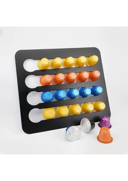24 Nespresso Siyah Stili Nespresso Kahve Kapsül Tutucu Standı Döner Kahve Pod Kule Rafı Dönebilen Kahve Podları Nespresso Için Depolama Rafları Yeni (Yurt Dışından) modelleri