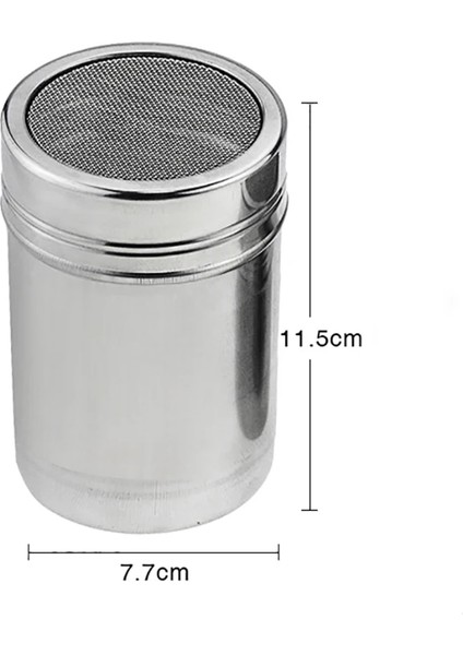 7.7X11.5CM Tarzı Sıcak Paslanmaz Çelik Çikolata Çalkalayıcı Kakao Unu Pudra Şekeri Tozu Kahve Elek Kapaklı Çalkalayıcı Pişirme Araçları Kahve Aksesuarları (Yurt Dışından)