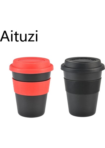 Açık Sarı Stil Aituzi Silikon Kahve Fincanı Tasse Saman Gıda Sınıfı Kupa Bardaklar Açık Havada Kamp Yürüyüş Katlanabilir Siyah Su Şişesi (Yurt Dışından)
