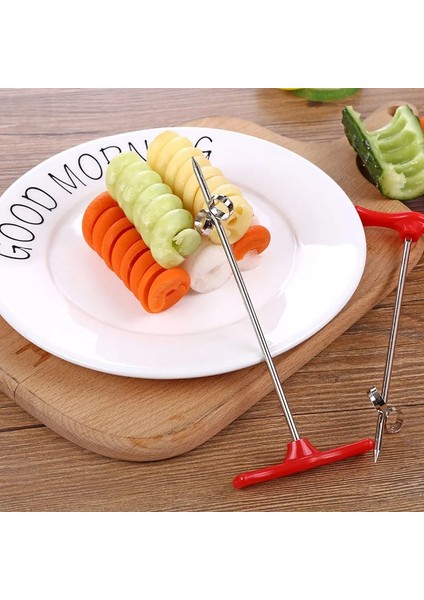 1 Adet Tarzı Sebze Spiral Büküm Bıçağı Spiralizer Kesici Mutfak Gadget Pişirme Araçları Kavun Dilimleme Patatas Soyucu Havuç Oyma Cihaz (Yurt Dışından) indirimleri
