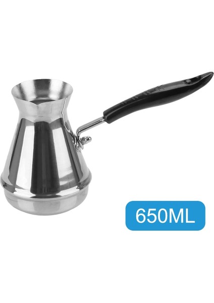 650ML Stili Türk Cezve Paslanmaz Çelik Kahve Gereçleri Avrupa Uzun Saplı Moka Pot Tereyağı Eritme Potası Mutfak Aletleri (Yurt Dışından)