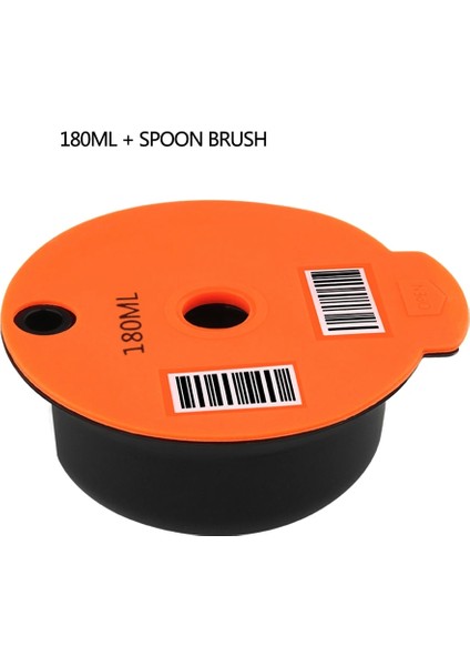 180ML Tarzı Doldurulabilir Yeniden Kullanılabilir Kahve Kapsülü Pod Bardakları Nespresso Kahve Kapsülü Pod Slicone Kapak Tassimo ml ile Uyumlu (Yurt Dışından)