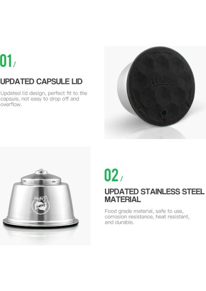 Açık Yeşil Tarzı Icafilas Paslanmaz Çelik Metal Rusable Dolce Gusto Kapsül Nescafe Için Kahve Filtreli Dolci Gusto Kapsül Tamper Kaşığı (Yurt Dışından) modelleri