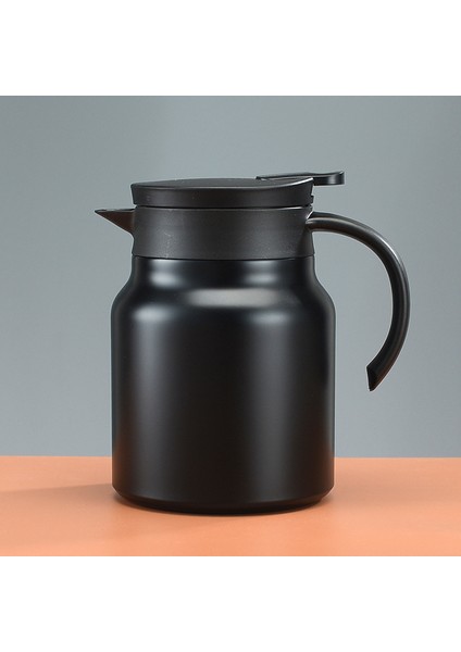 Siyah Stil 800 ml ml Paslanmaz Çelik Cezve Isı Yalıtım Çaydanlık Taşınabilir Büyük Kapasiteli Su Isıtıcısı (Yurt Dışından)