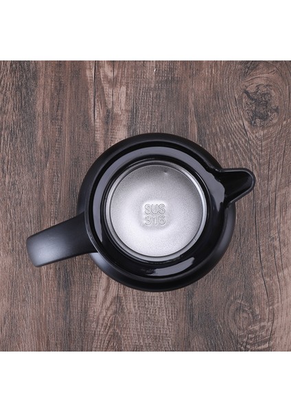 Siyah Stil 800 ml ml Paslanmaz Çelik Cezve Isı Yalıtım Çaydanlık Taşınabilir Büyük Kapasiteli Su Isıtıcısı (Yurt Dışından) fırsatları