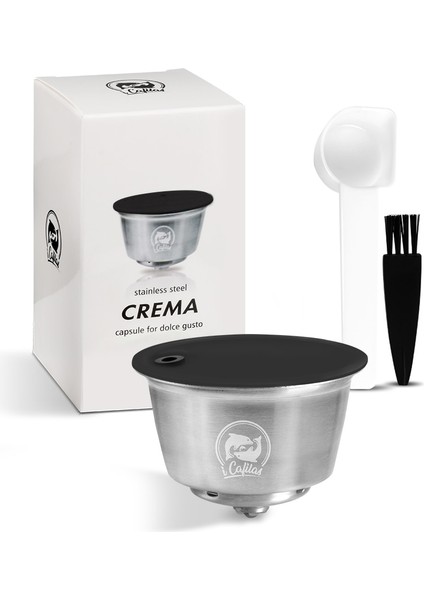 Açık Sarı Stil Icafilasstainless Metal Dolce Gusto Kapsül Için Rusable Fit Nescafe ile Filte Zaman Kahve Zemin Tamper Kahve Kaşığı (Yurt Dışından)