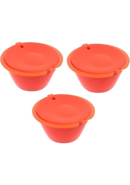3 Adet Turuncu Tarzı ve 150 Kez Kullanın Dolce Gusto Kahve Kapsülü Plastik Kapsül Yeniden Kullanılabilir Uyumlu Nescafe Dolce Gusto Yedeği (Yurt Dışından)