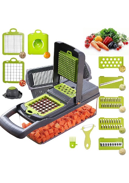 C Tarzı 11 In 1 Sebze Kesicisi Kesici Meyve Dilimleme Çok Fonksiyonlu Patates Soyucu Havuç Rende Sarımsak Kırıcı Mutfak Aksesuarları (Yurt Dışından) fiyatları