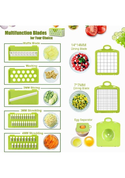 C Tarzı 11 In 1 Sebze Kesicisi Kesici Meyve Dilimleme Çok Fonksiyonlu Patates Soyucu Havuç Rende Sarımsak Kırıcı Mutfak Aksesuarları (Yurt Dışından) modelleri