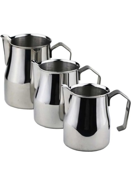 Jian Siyah 500ML Stili Paslanmaz Çelik Süt Köpürtme Sürahisi Kalın Kahve Süt Köpürtücü Kupalar Italyan Latte Art Sürahi Süt Sürahi Köpürtücü Fincan ml (Yurt Dışından)