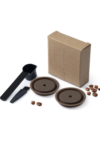 2büyük Harf Stili Nespresso Vertuo ve Vertuoline Kapsüller Için Yeniden Kullanılabilir Kapak, Orijinal Bölmelerle Uyumlu Yeniden Doldurulabilir Gıda Sınıfı Silikon Kapak (Yurt Dışından)