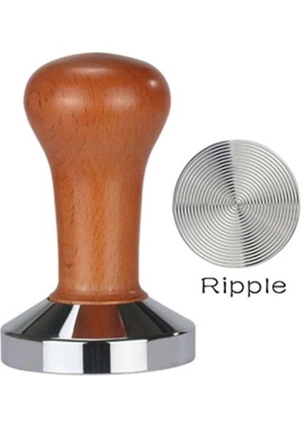 Dalgalanma Base B Stili 58MM mm Kahve Sabotaj Ahşap Saplı Barista Espresso Makinesi Öğütücü El Yapımı Kahve Tozu Çekiç Kalibre Edilmiş Basınç Sabotaj (Yurt Dışından)